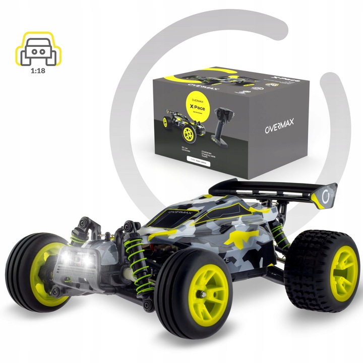 Auto Zdalnie Sterowane RC 1:18 DUŻE TERENOWE 4x4 30 min 850mAh x2 PROMOCJA
