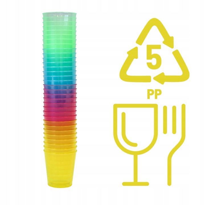 Plastikowe kieliszki do shotów wódki 20 szt 30ml