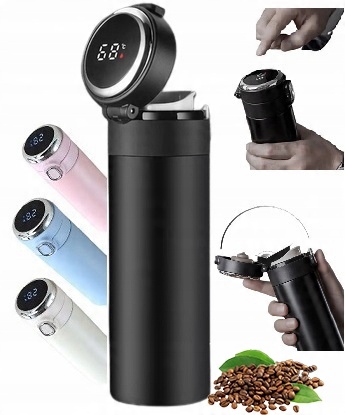 KUBEK TERMICZNY TERMOS TURYSTYCZNY LED BIDON BUTELKA PRÓŻNIOWA HOT COLD