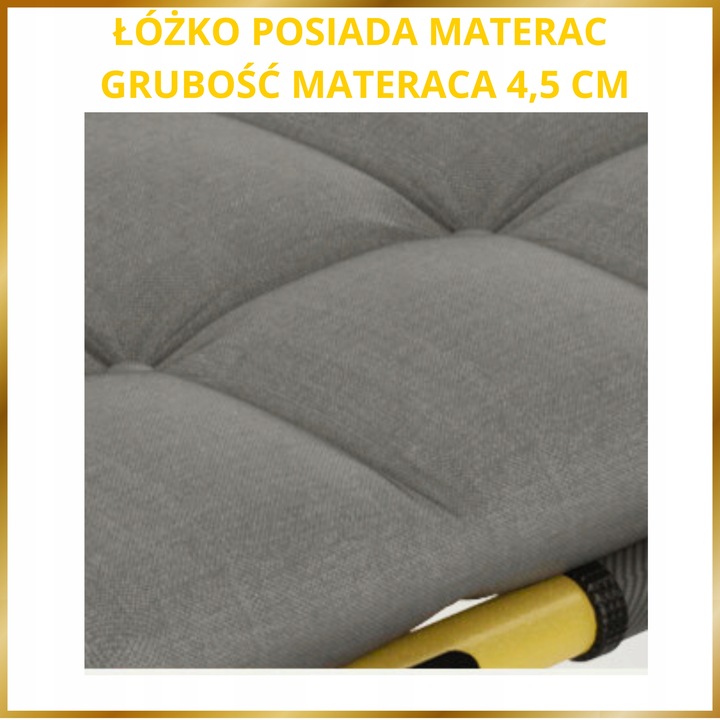 ŁÓŻKO z materacem podsuszką TURYSTYCZNE ŁÓŻKO SKŁADANE ŁÓŻKO POLOWE WYGODNE