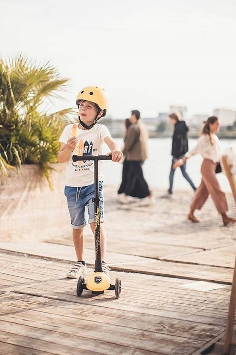 Kask rowerowy dziecięcy na hulajnogę Scoot and Ride, rozm. S-M, 3 lata+