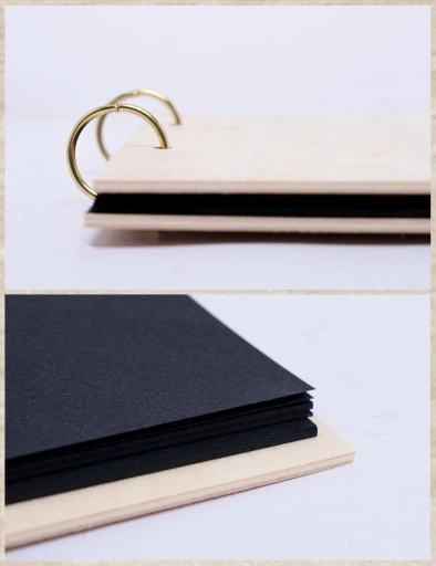 Piękny prezent na dzień babci i dziadka drewniany album wzory nadruk A4