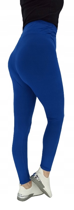 Leginsy długie damskie niebieskie bambusowe 4XL