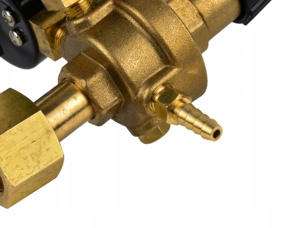 Reduktor CO2/ARGON z dwoma zegarami króciec