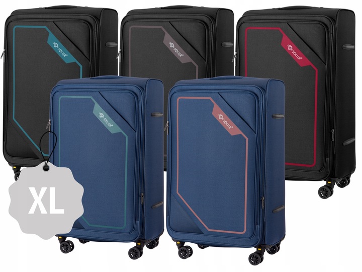 Walizka duża podróżna XXL i GRATIS materiałowa miękka pojemna 29" codura