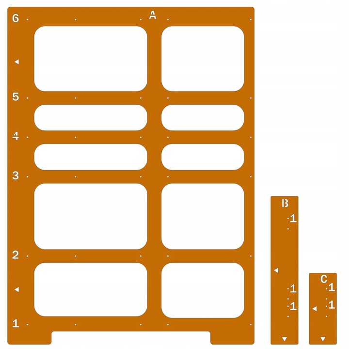 Szablon do montażu szuflad BLUM Tand GTV Modernbox