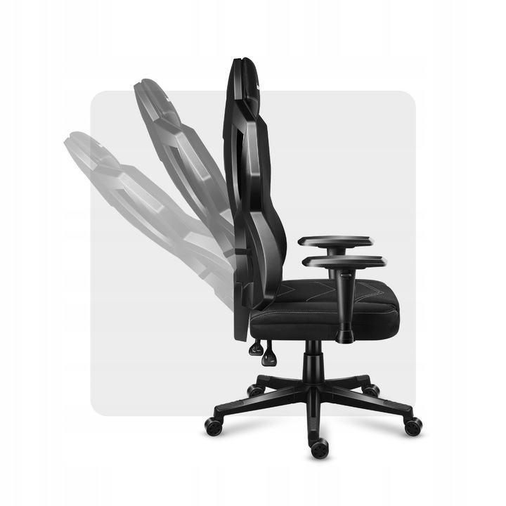 STYLOWY Fotel Gamingowy HUZARO Combat 6.2 Black z Oświetleniem RGB LED