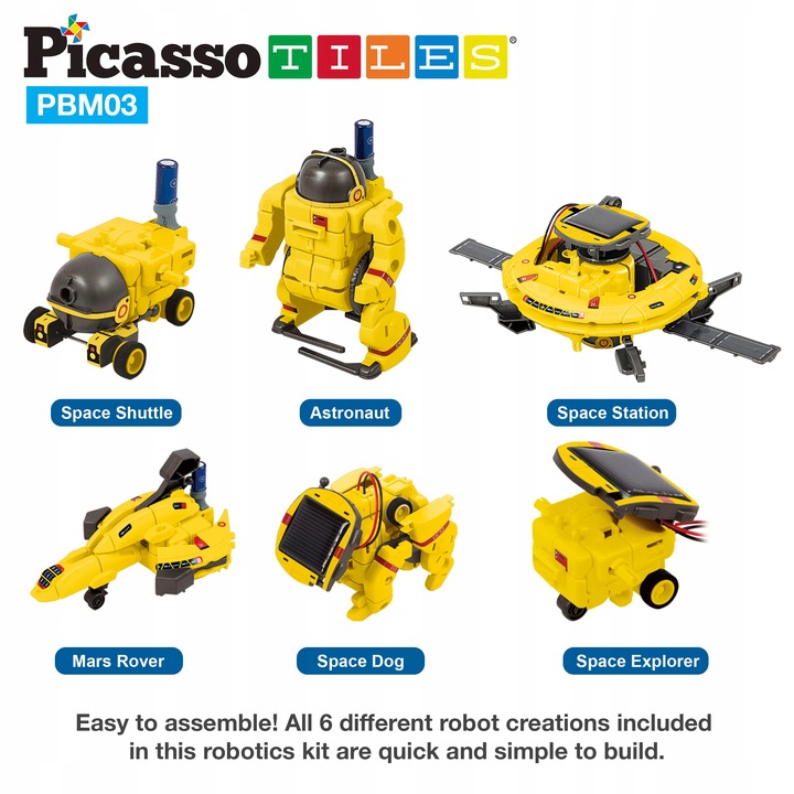 Robot solarny interaktywny 6w1 6 robotów zasilany słońcem edukacyjny kosmos