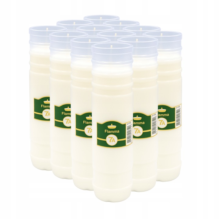 Znicze 12x 7 Dni Wkłady do Zniczy Parafinowe Całoroczne Czyste Wypalanie