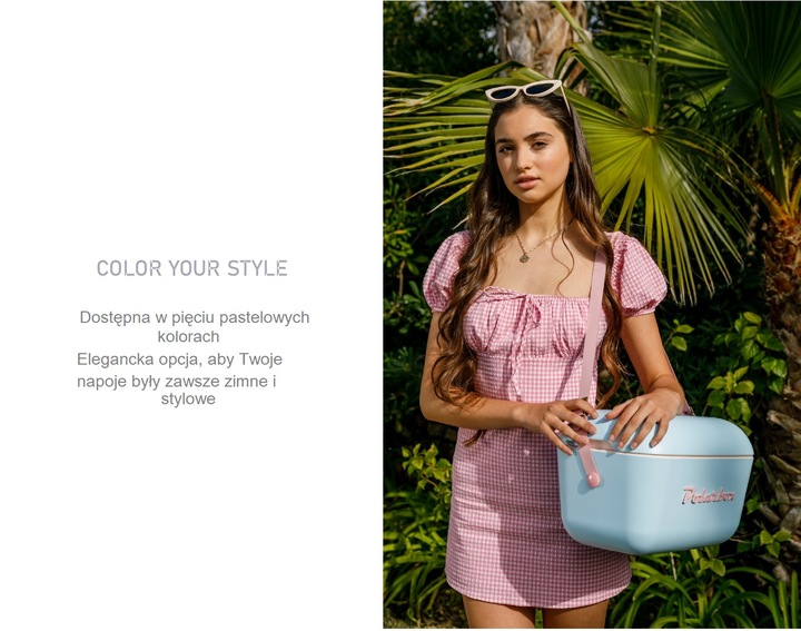 Lodówka turystyczna POLARBOX niebieski pudrowy 12L