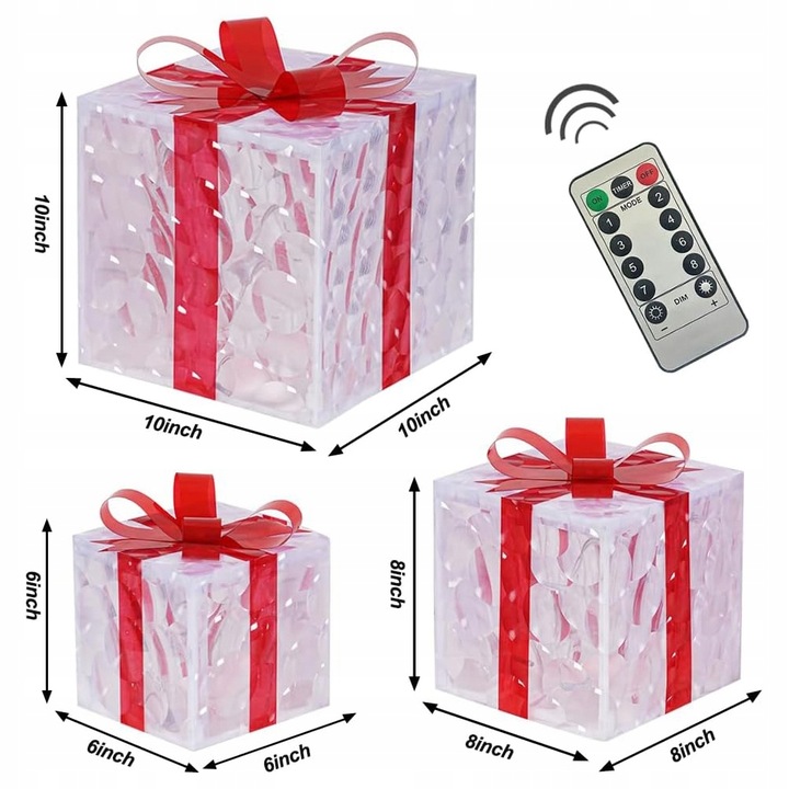 LAMPKI ŚWIĄTECZNE PUDEŁKA 50 LED CIEPŁE Z PILOTEM DO OGRODU DOMU