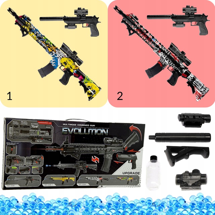 KARABIN PISTOLET NA KULKI ŻELOWE WODNE WIELKI AUTOMATYCZNY ORBEEZ ZESTAW