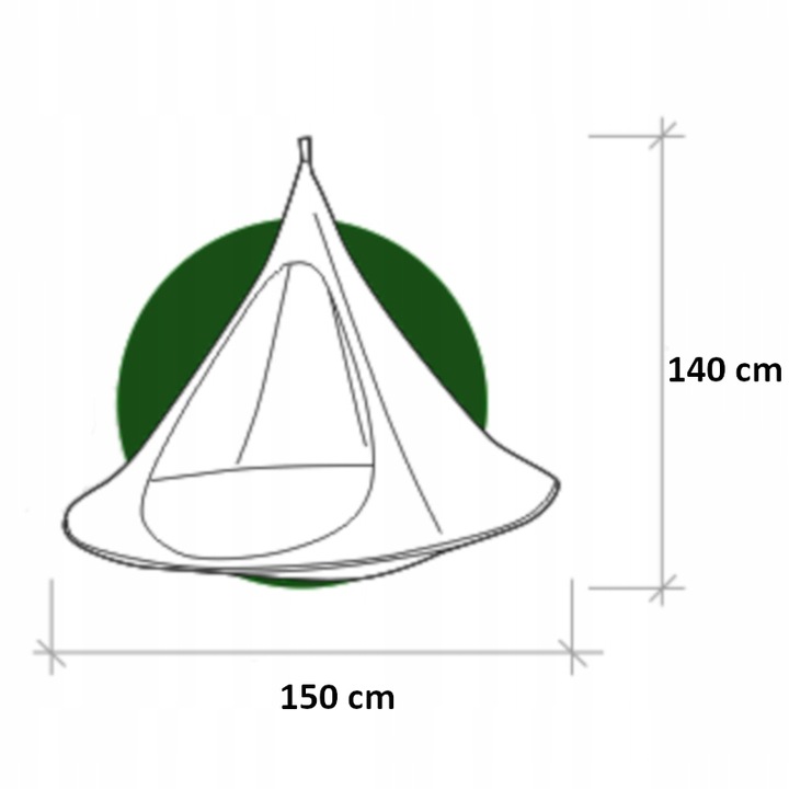 KOKON WISZĄCY NAMIOT HAMAK HUŚTAWKA GNIAZDO DO OGRODU POKOJU 150x140 INNY