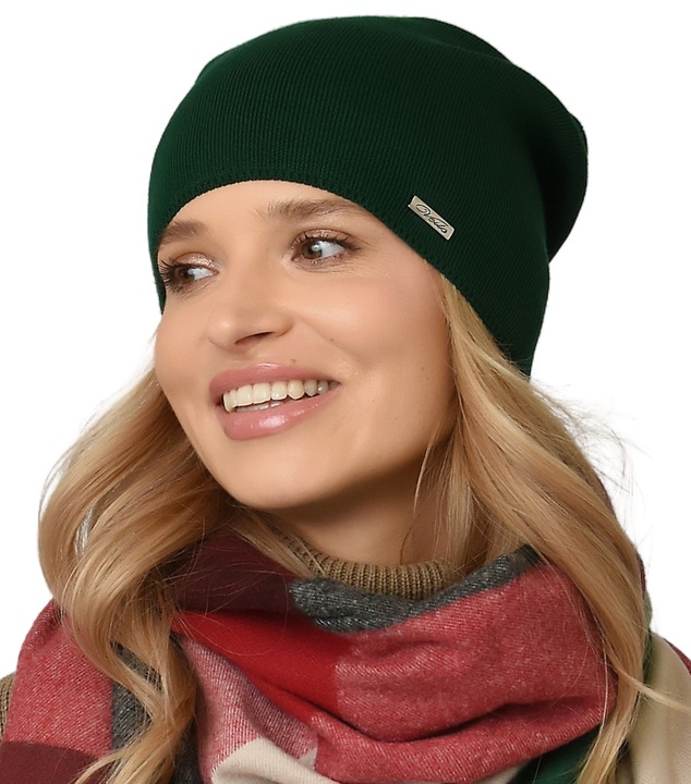 Damska CZAPKA jesienna modny styl podpinana POLSKI PRODUCENT zimowa UNI V3