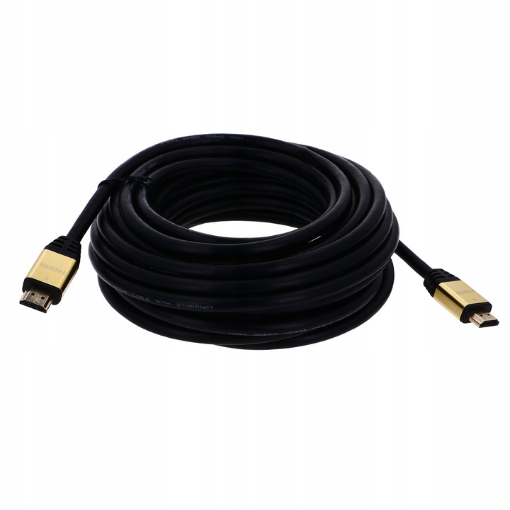 KABEL PRZEWÓD HDMI - HDMI 2.0 10M UHD 2160P 4K 60Hz 3D 48bit 18GBPS HDR 10M