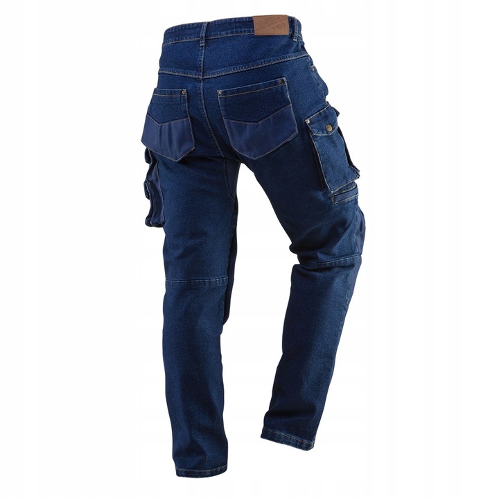 SPODNIE ROBOCZE DENIM BAWEŁNA/ELASTAN WZMACNIANE ROZMIAR L NEO TOOLS 81-228