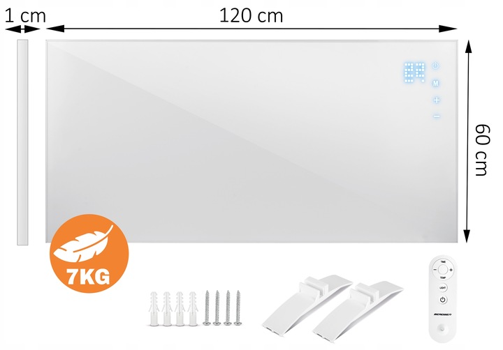 Grzejnik na podczerwień promiennik 720W panel grzewczy pilot WiFi aplikacja