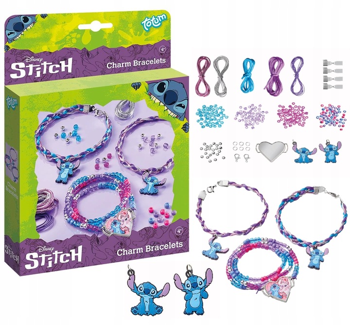 Totum zestaw kreatywny do robienia bransoletek z zawieszkami Disney Stitch