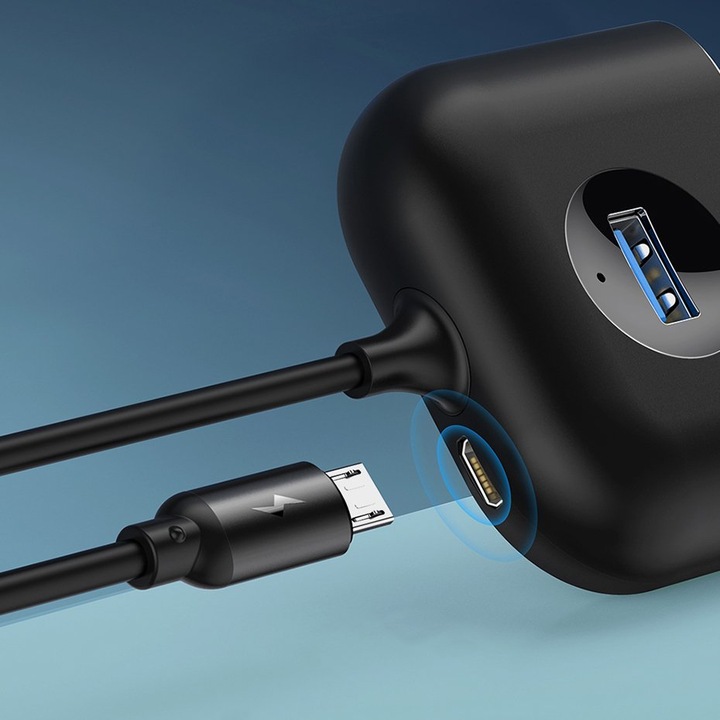 BASEUS HUB PRZEJŚCIÓWKA ROZDZIELACZ 3x USB 2.0/USB 3.0 KABEL PRZEWÓD USB 1m