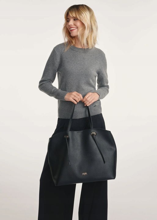 OCHNIK Duża czarna torebka shopper TOREC-0995A-99(Z25)