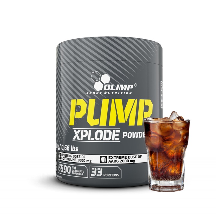 Olimp PUMP XPLODE 300g Pre-workout CYTRULINA ARGININA Cola