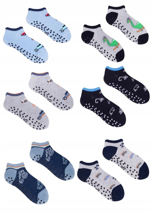 6-PAK skarpety skarpetki ANTYPOŚLIZGOWE ABS STOPKI chłopak 20-22