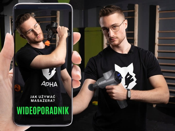 PISTOLET DO MASAŻU MOCNY MASAŻER MASSAGE GUN ALPHA