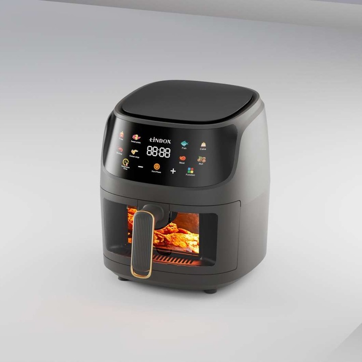 FRYTKOWNICA BEZTŁUSZCZOWA AIR FRYER LINBOX CZARNA