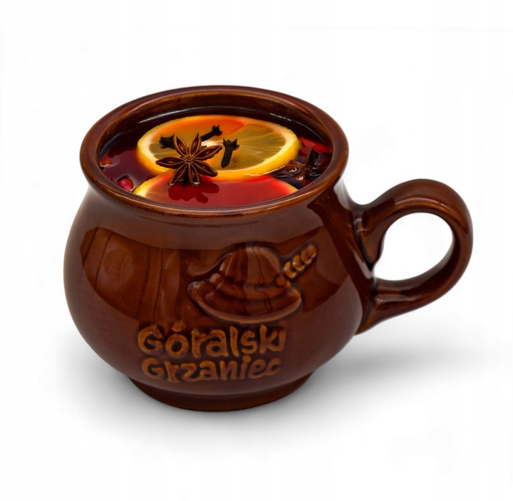 Komplet 2x KUBEK kamionkowy DO GRZAŃCA na grzane wino piwo zestaw do wina