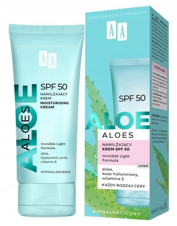 AA ALOES Nawilżający krem SPF50 - 40 ml