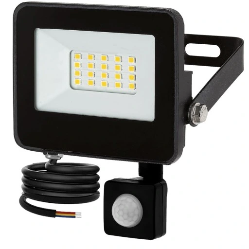 Naświetlacz Halogen LED 10W z Czujnik Ruchu i Zmierzchu Reflektor zimny