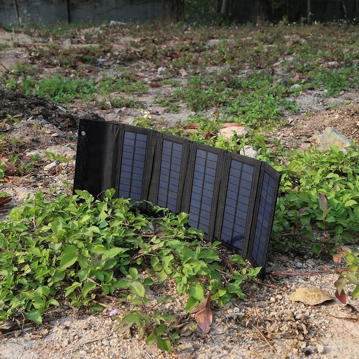 Przenośny Panel Solarny Na Plecy 5V10W 2x USB