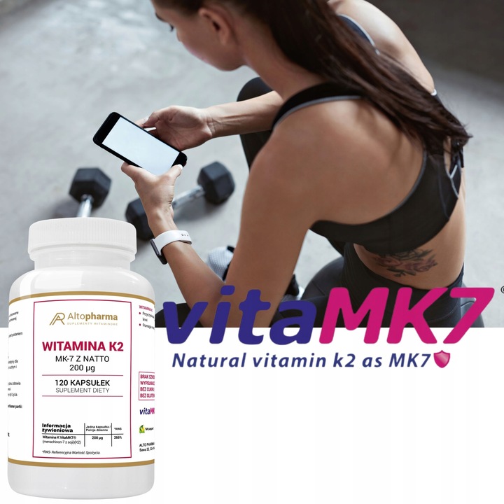 WITAMINA K2 MK-7 z natto 100µg MOCNE KOŚCI 2x120t