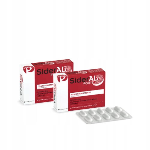 SiderAL FORTE DWUPAK (2x20 kapsułek) żelazo sukrosomalne