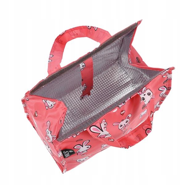 NILS CAMP Duża Torba Termiczna 5L na Piknik Kemping Podróże WZÓR RABBIT