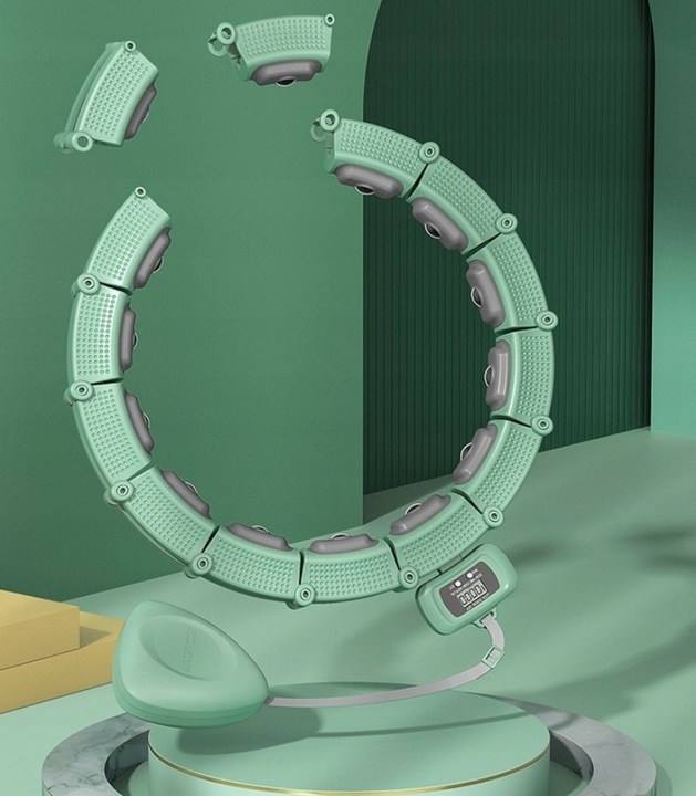 KOŁO HULA HOOP SMART MODUŁOWY MASAŻER CIAŁA Z WYPUSTKAMI I LICZNIKIEM LCD