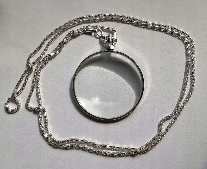 NASZYJNIK, WISIOREK PRZYWIESZKA - LUPA DLA SENIORA, MONOKL, POWIĘKSZENIE x5