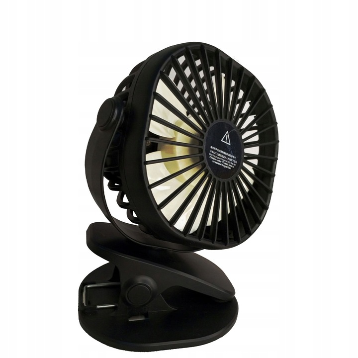 MINI WENTYLATOR NA KLIPS STOŁOWY CICHY USB REGULACJA 360° Z AKUMULATOREM