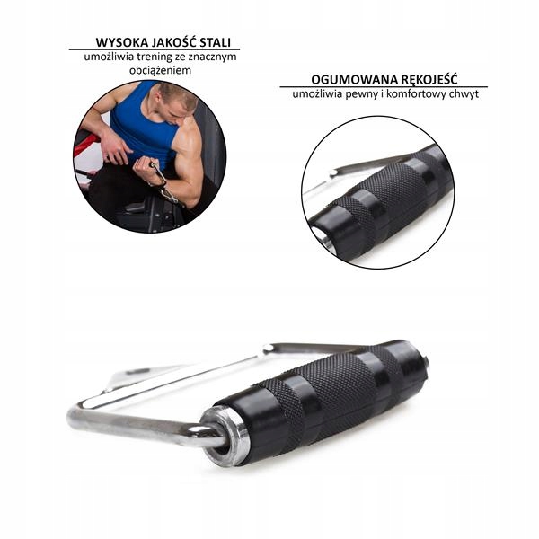 POJEDYŃCZY UCHWYT CHROMOWANA STAL GUMOWY UCHWYT SOLIDNY WYTRZYMAŁY HMS