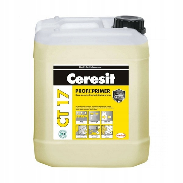 Grunt Głęboko Penetrujący Ceresit CT17 5L Profi Primer Szybkoschnący