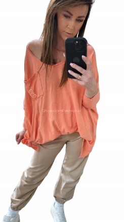 BY O LA LA! BLUZKA BASIC WĘZEŁ PAPAYA UNI