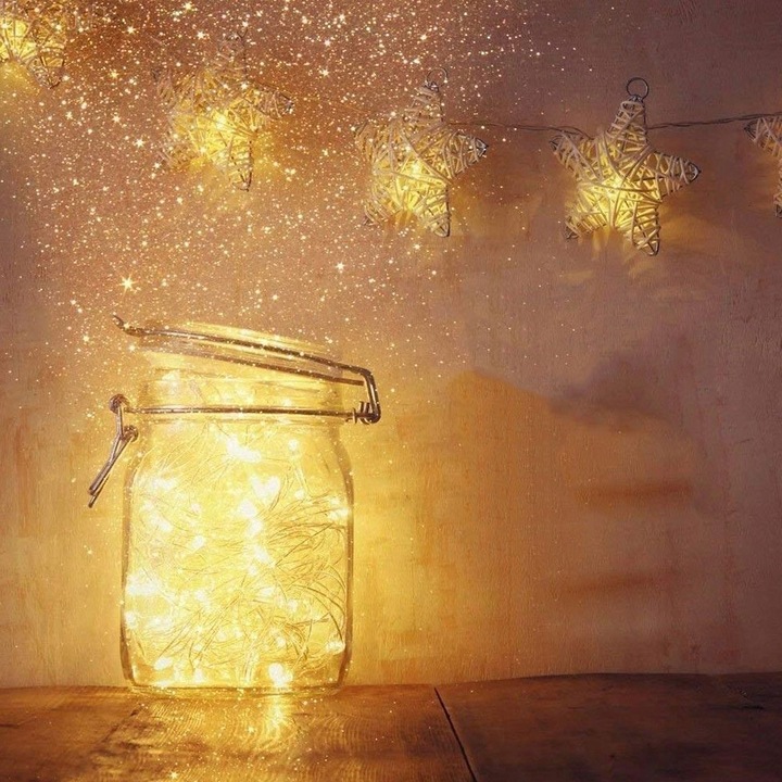 LAMPKI DRUCIKI 100 LED 13m ZEW/WEW MIKRO NA PRĄD 8 FUNKCJI CIEPŁE ZASILACZ