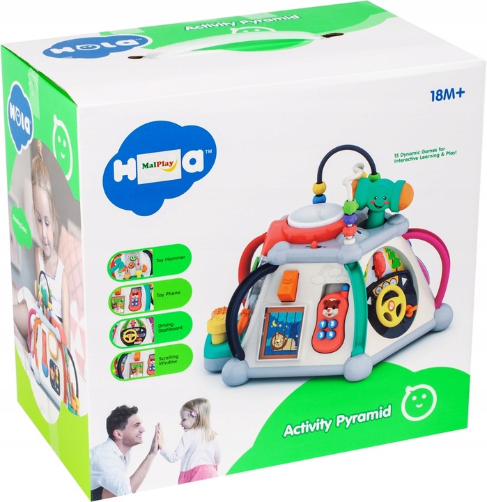 Kostka edukacyjna interaktywna sensoryczna multikostka gra dźwięki sorter