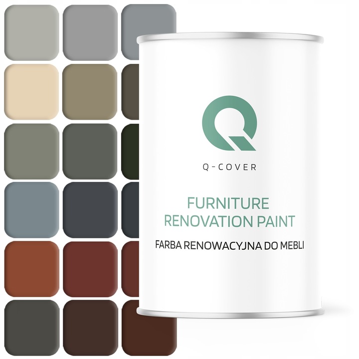 FARBA DO MEBLI KUCHENNYCH 1L FRONTÓW SZAFEK DO PŁYTY 16 KOLORÓW TRWAŁA