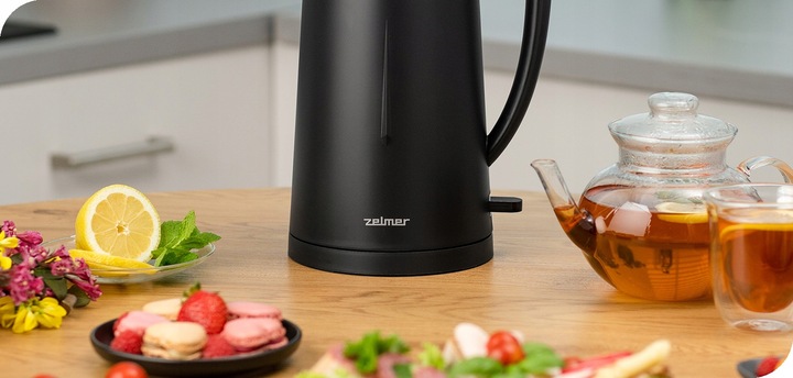 CZAJNIK ELEKTRYCZNY ZELMER BEZPRZEWODOWY STAL NIERDZEWNA CICHY 1,7L 1500W