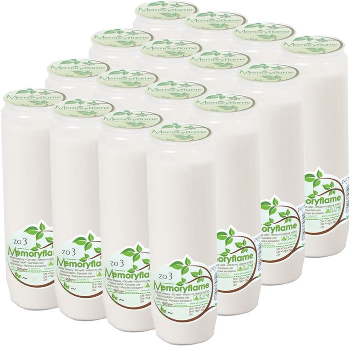 16 SZTUK Wkłady do Zniczy OLEJOWE 96h CAŁOROCZNE 4 dni EKONOMICZNE ZNICZE