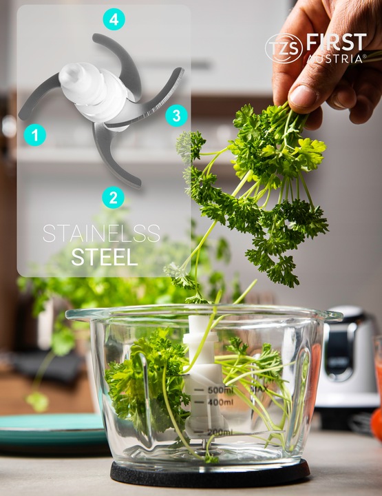 Rozdrabniacz SIEKACZ 1200 ml 4 NOŻE FIRST AUSTRIA