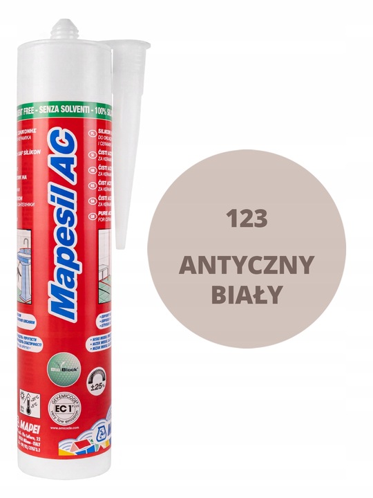 SILIKON MAPEI MAPESIL AC 310ml 123 antyczny biały