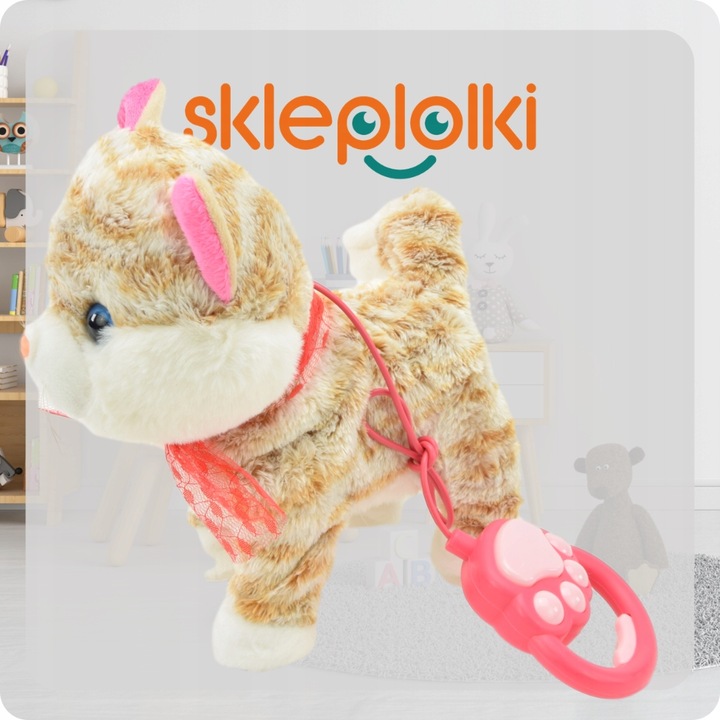 KOTEK INTERAKTYWNY NA SMYCZY MIAUCZY CHODZI GRA DLA DZIECKA NA PREZENT