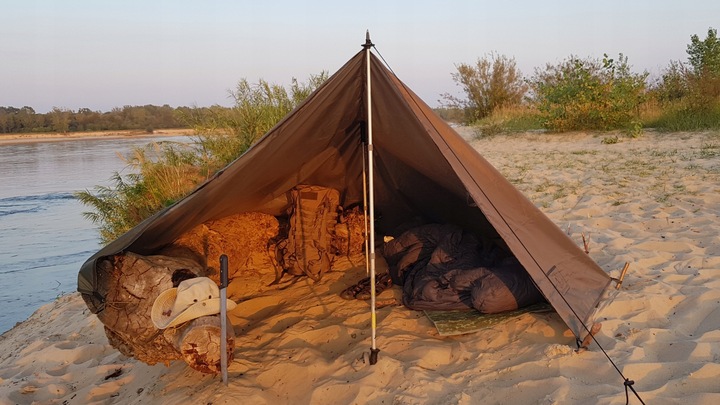 Płachta survivalowa Bushmen ThermoTarp 3x3m Tarp biwakowa do lasu IZOLOWANA